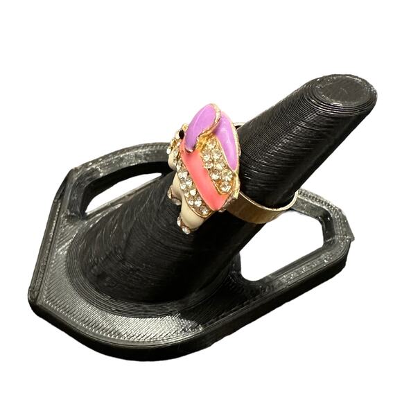 Adorable Elephant Ring 7.5 Adjustable Pastel - Picture 3 of 6